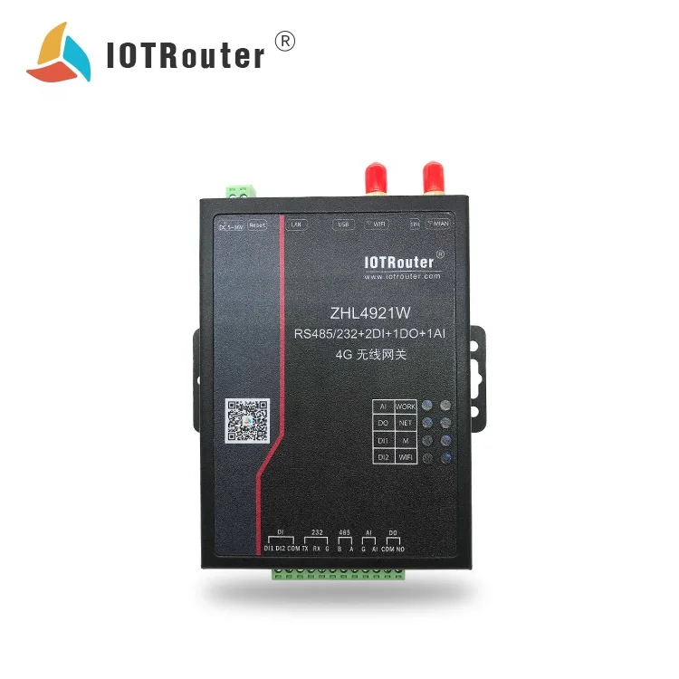 Battery Tester M2M Gsm Module WiFi Port Terminal Server 4~20mA Analog RTU Data Logger IOT Router ZHL4921W RS485 to MQTT DTU 165