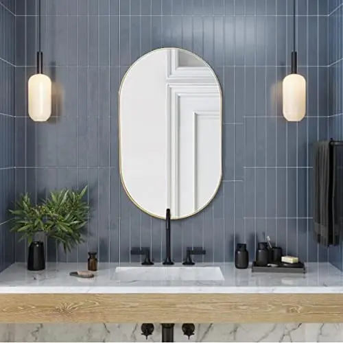 Large big Long Aluminum Alloy Metal Framed Hanged Dressing Floor Stand arched mirror