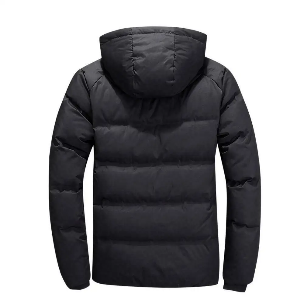 Мужская зимняя куртка, зимнее пальто с капюшоном, куртка-пуховик оверсайз, куртка-пуховик