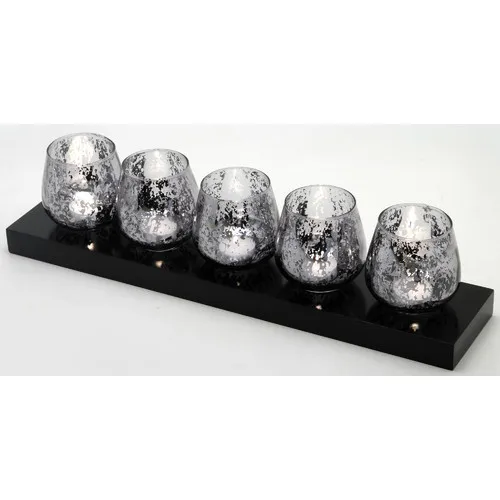 Wooden & Glass Tealight Holder