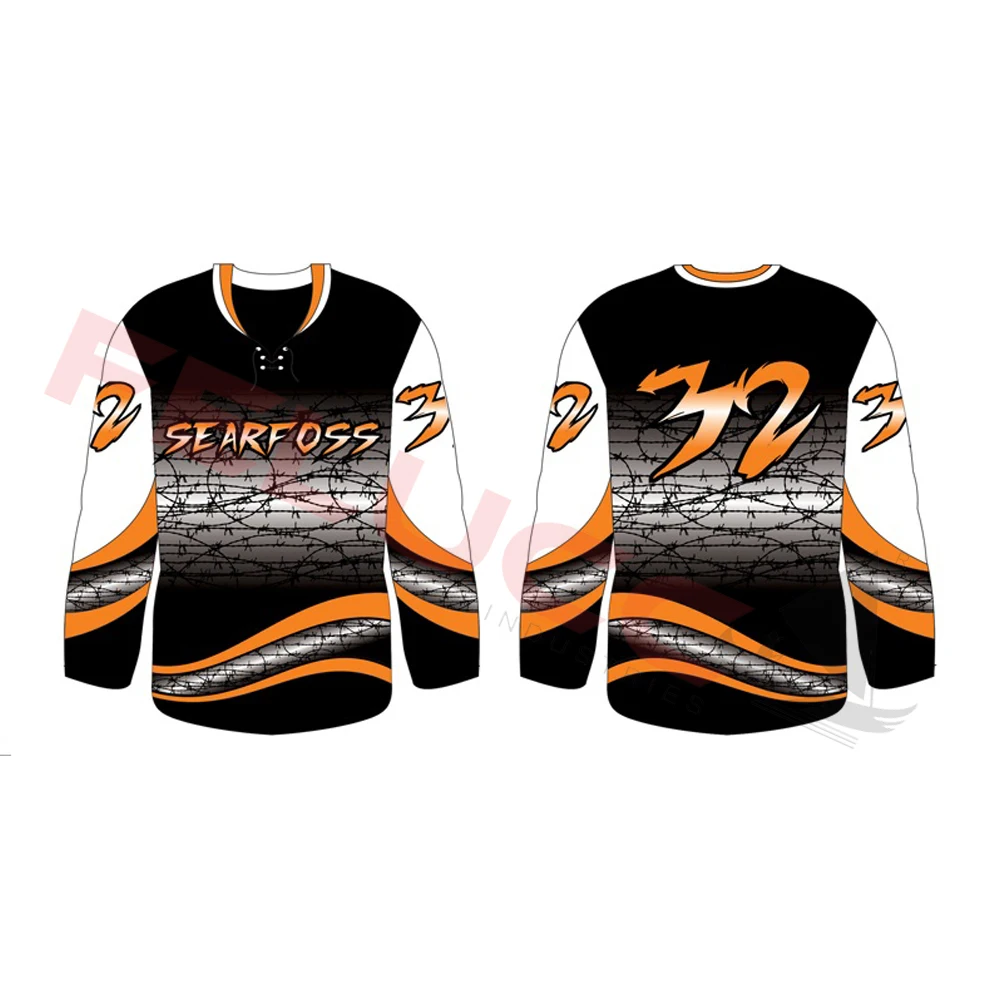 Wholesale Top Quality Custom Ice Hockey Jersey / Sublimation Printed New Design Ice Hockey Jersey / Sports Ice Hockey Jersey