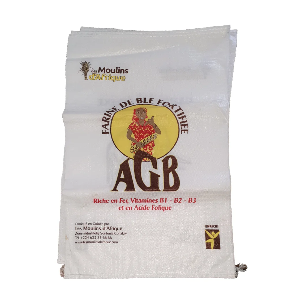 Vietnam hot sale PP woven bag for agriculture products wheat flour rice animal feed packaging plastic bags with logos