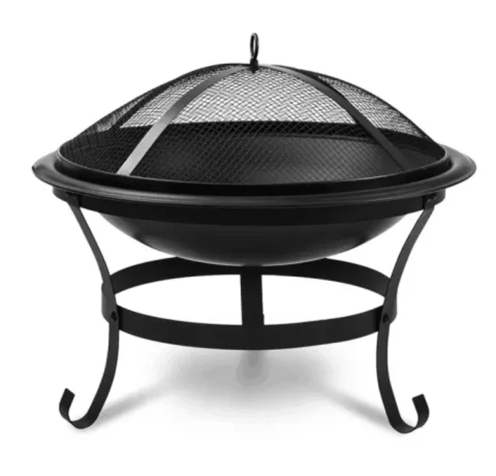 Trending Hex Shaped Wood Burring Bonfire Fire bowl Steel Fire Pit Outdoor Metal Fireplace With Mesh screen Cove