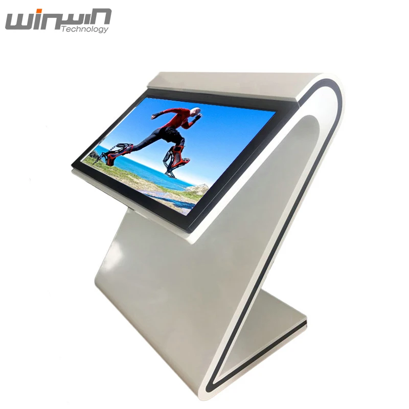 Table Stand Digital Signage 43 inch Touch Screen Android Information Kiosk