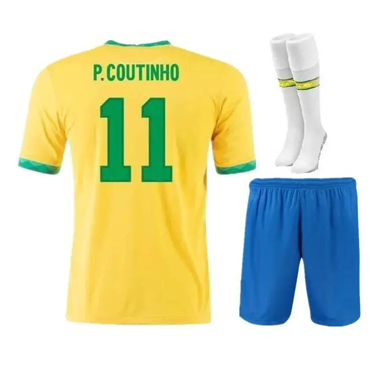 Custom logo Sublimation Printing Soccer Wears High Quality 2021 Brazil Football Uniform