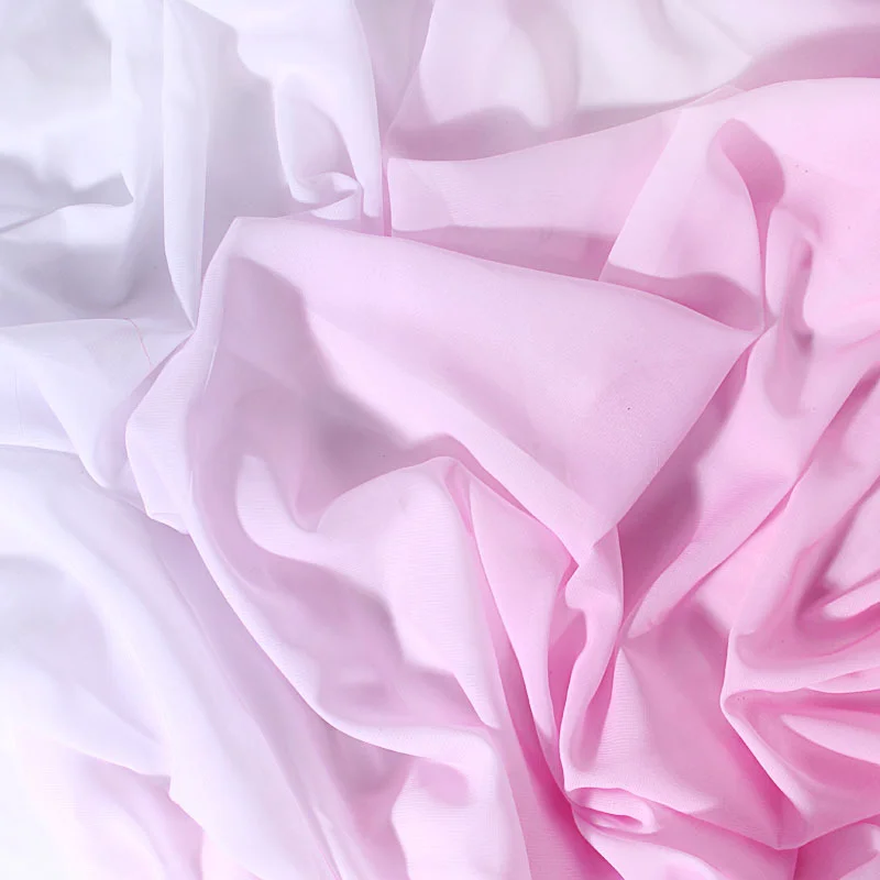 High quality 100% polyester beautiful color gradient chiffon fabric for dress
