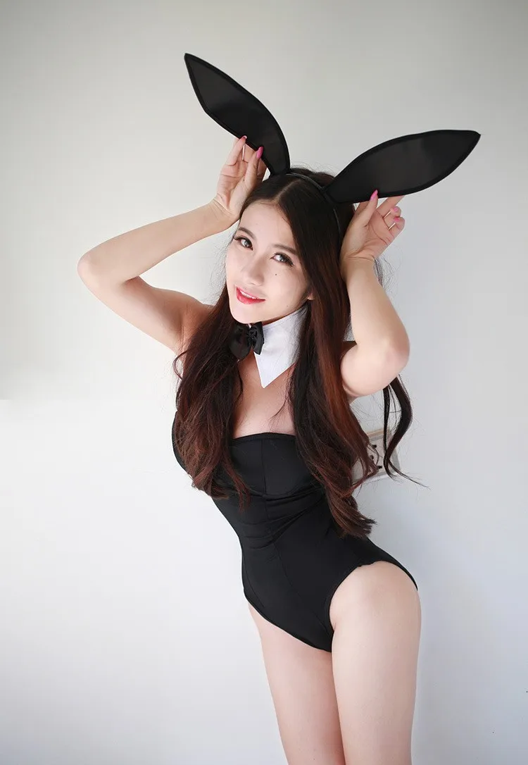 Cosplay Sexy Lingerie Female Sexy Club Wear Solid Bunny Girl Uniform Women Sexy Play Jumpsuit Costume