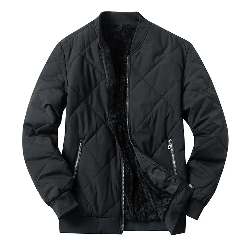 High Quality Autumn Winter Fleece Bomber Jacket Custom Logo  Outdoor Sports Plus Size Windproof Jacket For Men
