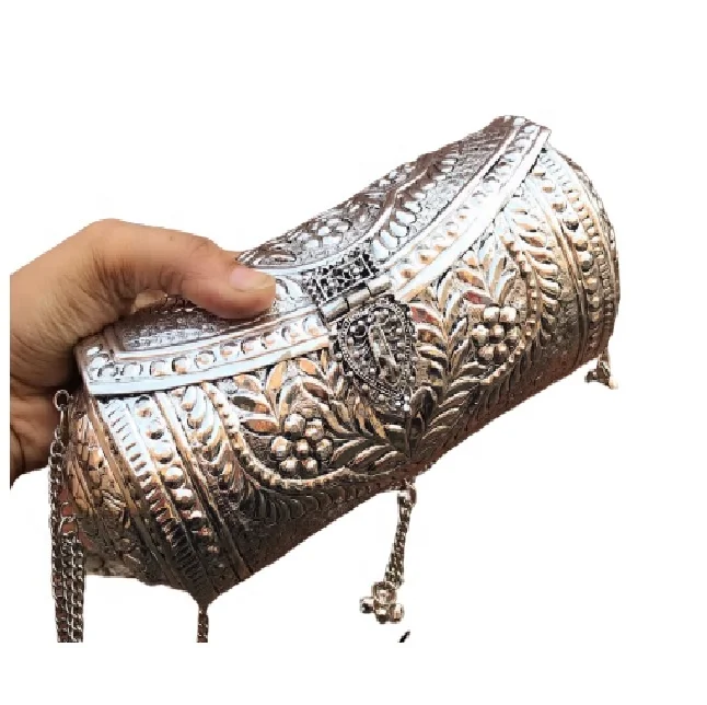 Brass Metal Silver Hot Selling Hand Made Clutch Bag