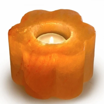 Natural Himalayan Salt Candles Crafts Gift Antiques Crystal Pink Rock Air Mood Fresher Stones Table Candle Ionizing