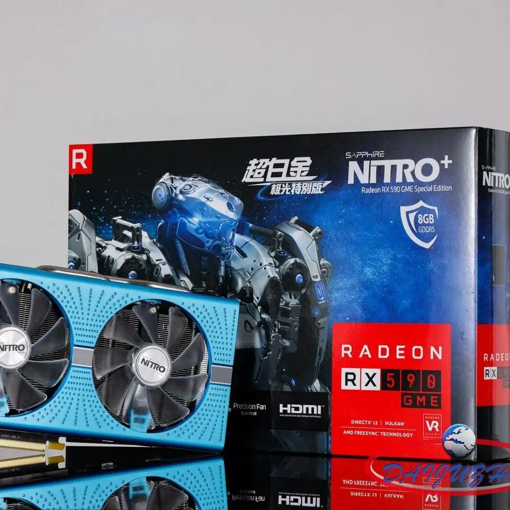 
New Sapphire Radeon Nitro + RX 590 GME 8GB Graphics Double Data Rate 5 Dual RX590 8G Graphics-card 