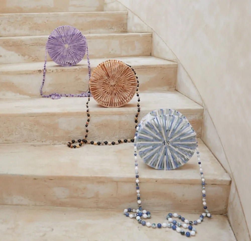 New hand bag handmade bamboo clutch bag hot selling fashion design straw bag for women at affordable price by LUXUYR CRAFTS