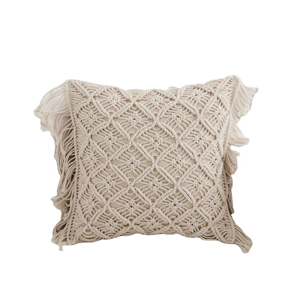 Beautiful Handmade Decorative Macrame Cushion Pillow Case from India