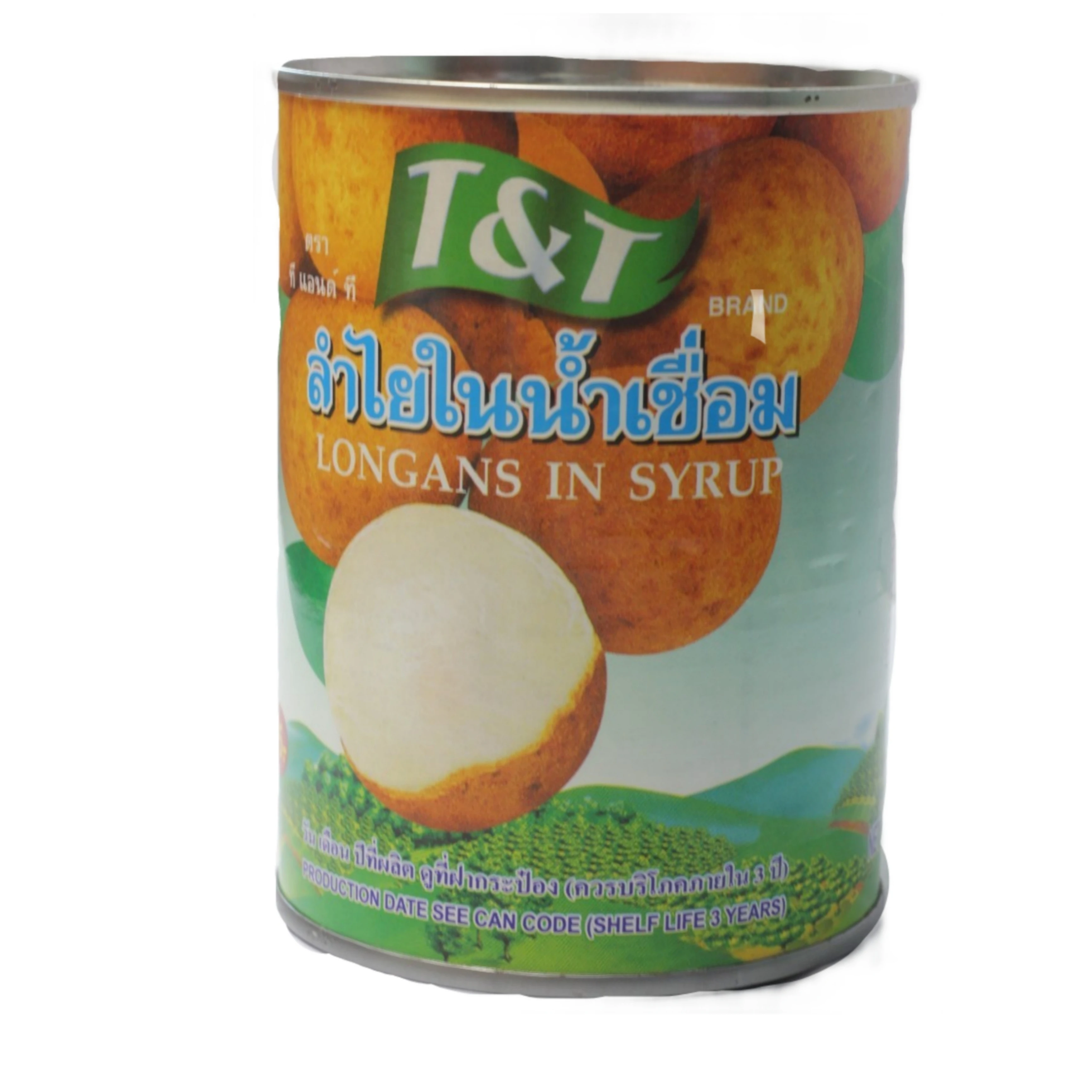 
Premium Thailand T&T Sweet Longan Canned Fruit+ in Syrup 0.525 Kg. 