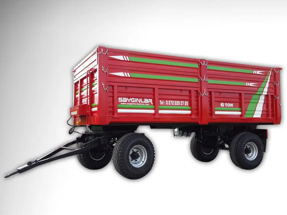 Double axle Farm Trailer From Turkey 6 Tones Manure Dumping Trailer From Turkey