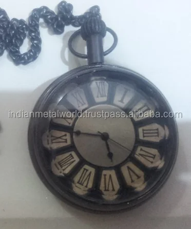 Vintage Table Clock Office Decor Navy Antique Brass Style Fully Handcraft Design Double Side desk trophy clock