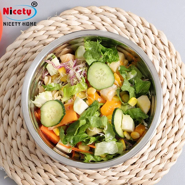 Современная Большая кухонная Салатница с крышкой набор для смешивания салата Сервировочная чаша из нержавеющей стали подставкой миска