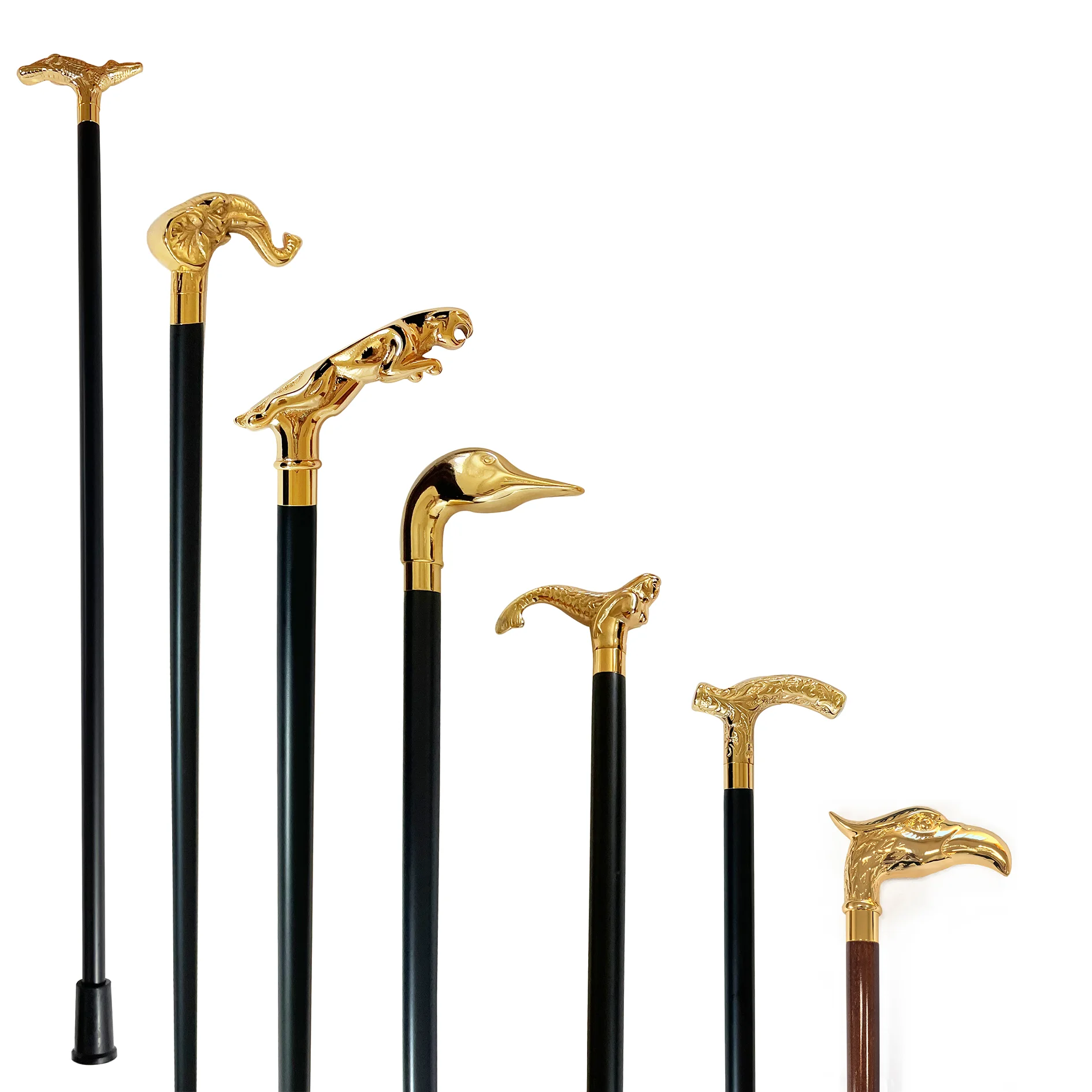 Luxury designed wooden canes with duck handle