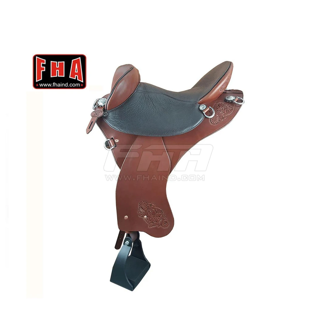 Horse Riding Saddle  Full Set Horseback Riding Accessories Full Leather Saddle