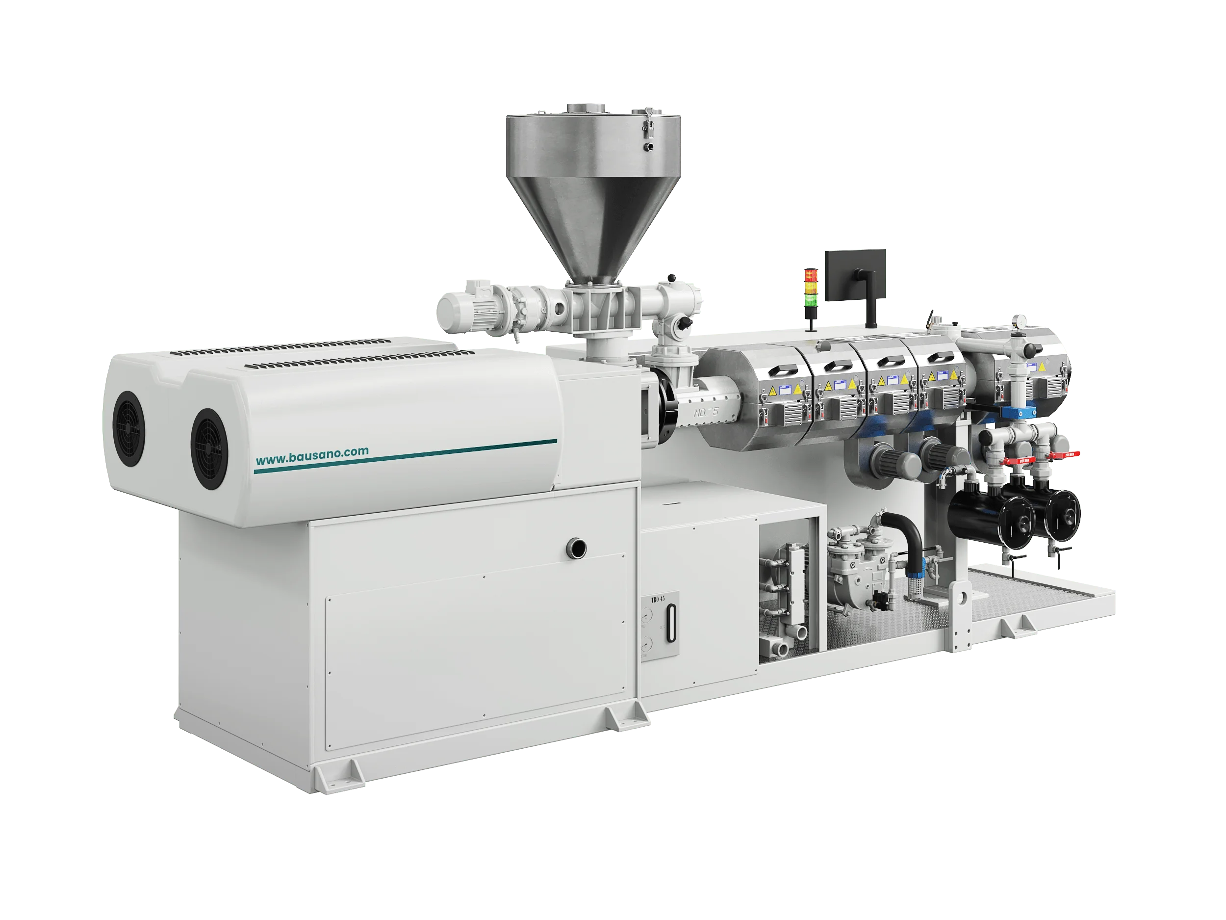 Bausano MD 75 | Экструдеры для гранул ПВХ НПВХ ДПК Древесный композитный пластик Линии экструзии с двойным винтом
