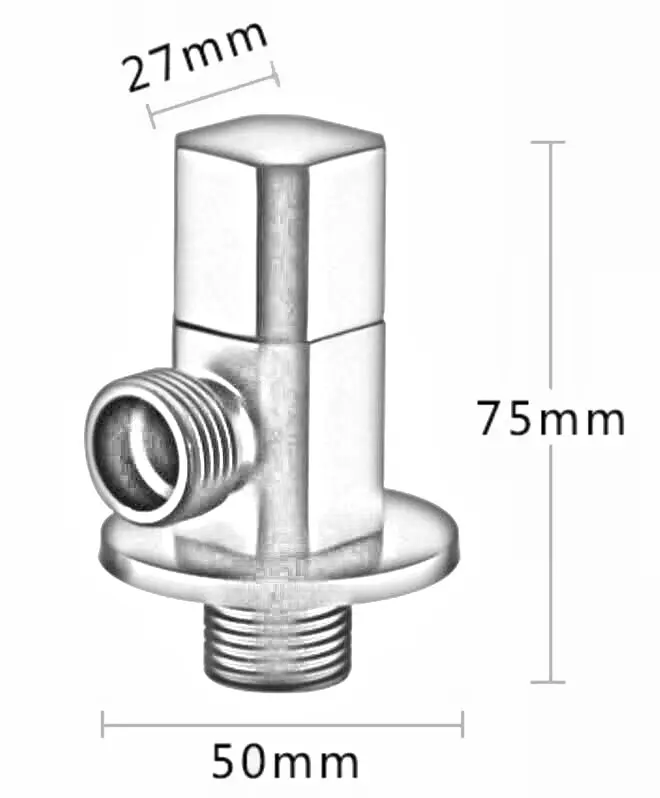 STOCCO brass copper black angle valve for Kitchen bathroom toilet Cold and hot water stop valve