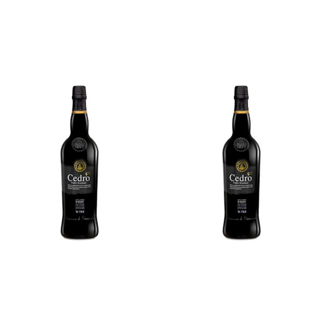 17% Dark Colored Sweet Unctuous wine Sherry Cedro Fortified Wine with hint of caramel, coffee & Raisin pairing with Desserts