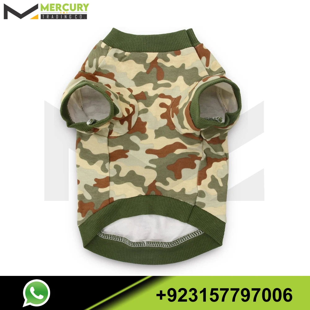 Dog Clothes Dog Camo Tee Shirts Camouflage T Shirt Pet Apparel for Dogs Wholesale Green T Shirt For Puppies Camo Pet Clothes