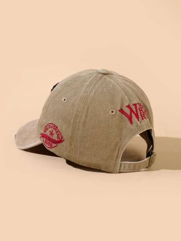 Men Letter Patch Baseball Caps Unisex Adjustable 6 Panel Casual Snapback Cotton Baseball Caps Men Women Dad Mesh Hat