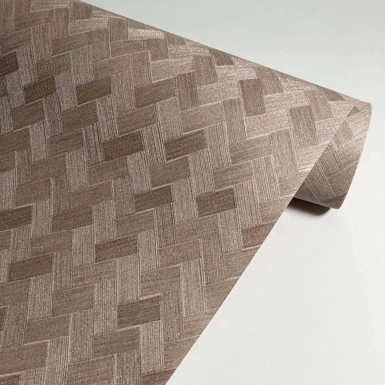 Japanese style woven wood grain and wind Office living room restaurant home decoration embossed PVC wallpaper