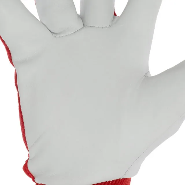 Combined leather glove with very high quality and with fully fleece lining