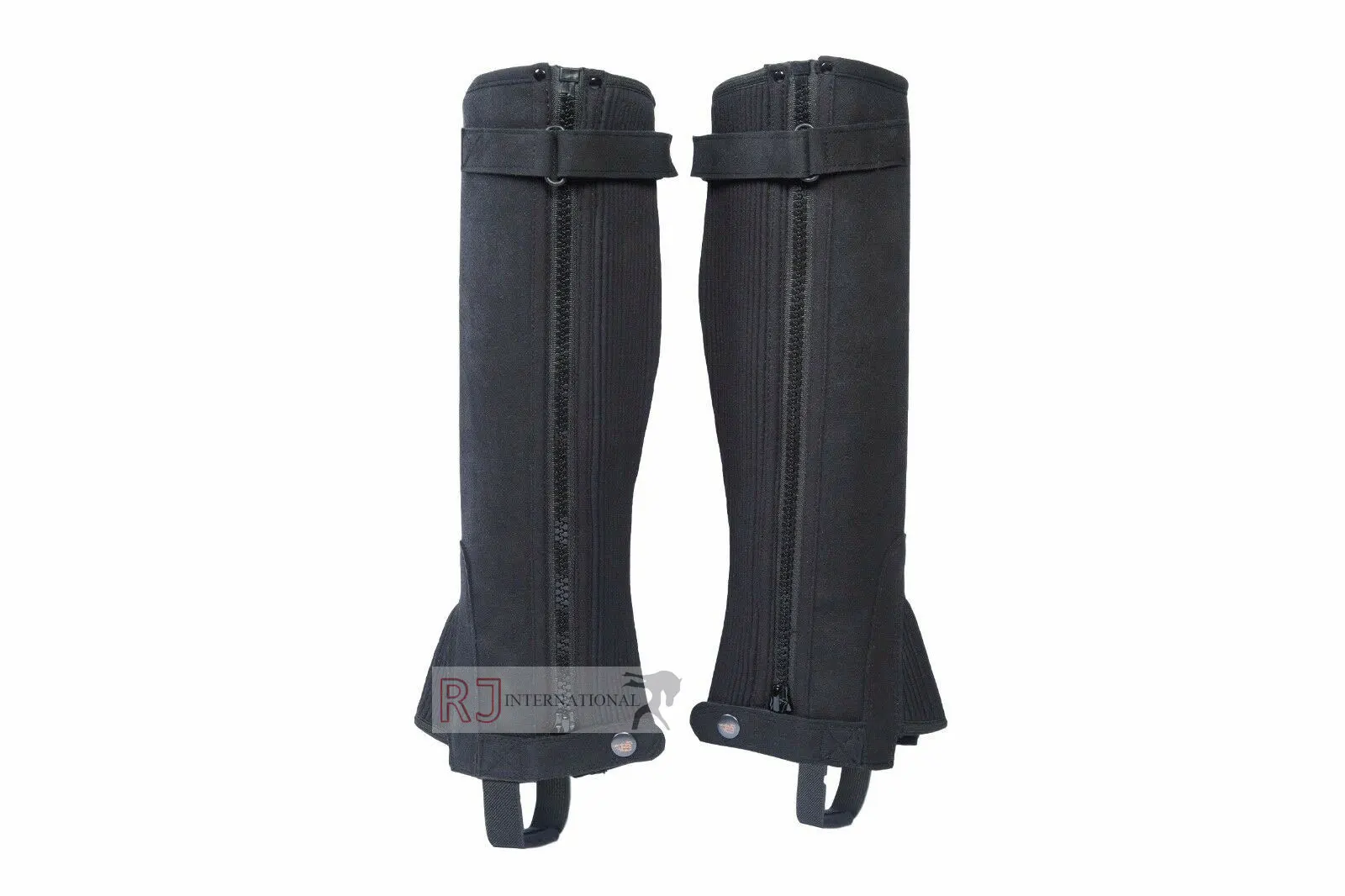 ADULTS HORSE RIDING PREMIUM QUALITY LEATHER   BLACK BROWN HALF CHAPS GLOVES S - XL By Riaz Jamal Intel