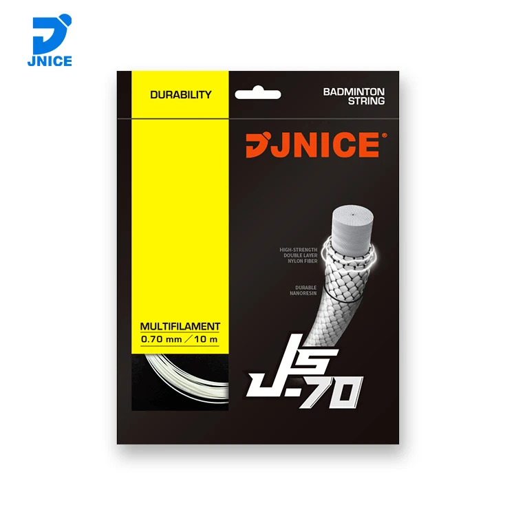 Details practicing badminton racket string