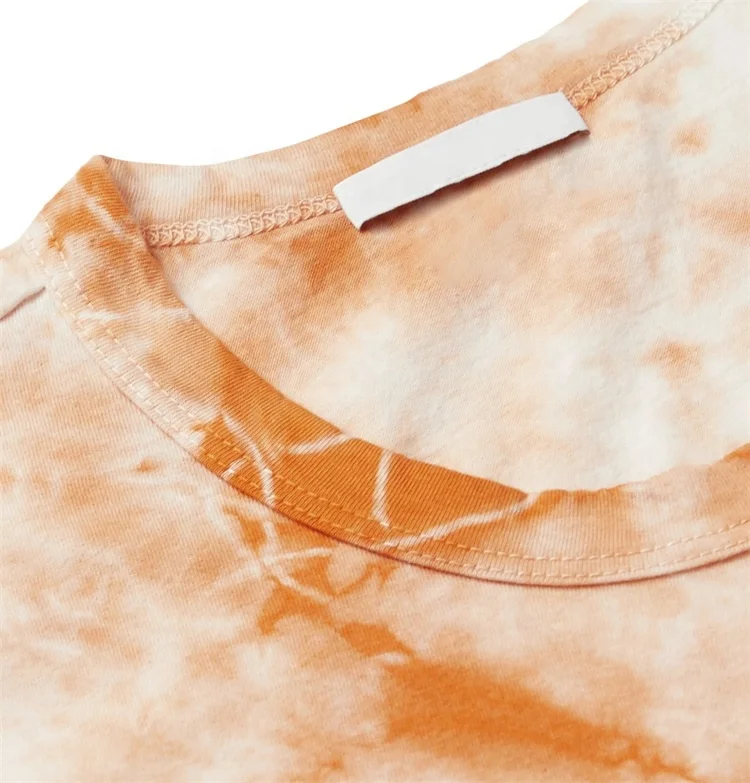 tie dye t shirts casual summer t-shirt Oversized Customized  Acid Wash Tie Dye T-shirts women tie and dye