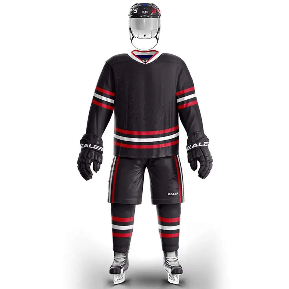 Runfly ice hockey T-shirt Polyester Team Custom Men And Women Sublimation Universal OEM Practice League Ice Hockey Jersey