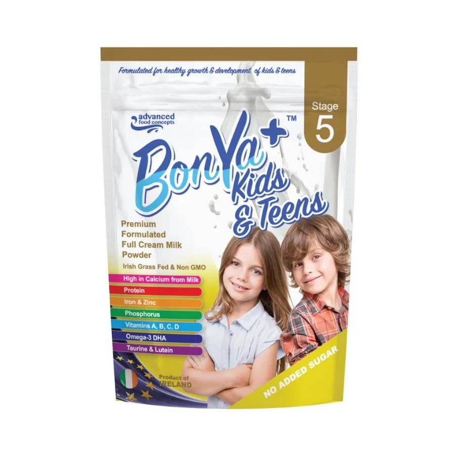 400g Pouch BonYa Plus Irish Non GMO Stage 5 Premium Formulated Full Cream Kids & Teens Milk Powder