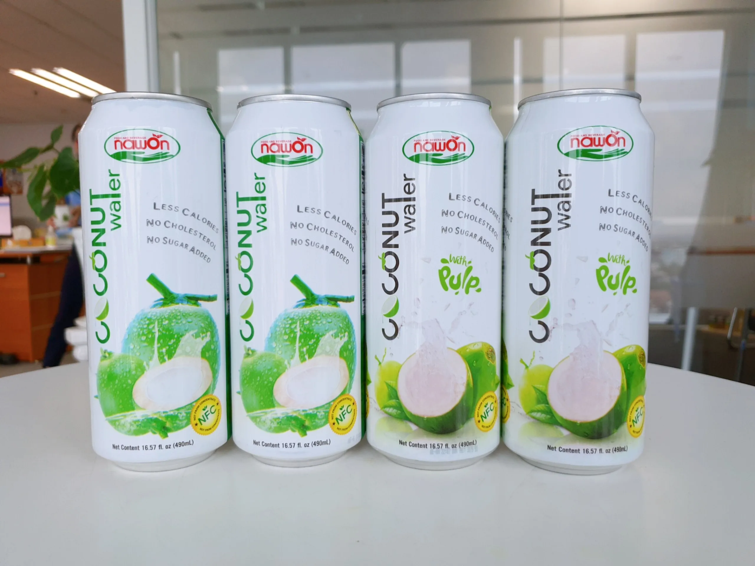 330ml NAWON Canned Pomegranate organic coconut water thailand Natural sports drink Export