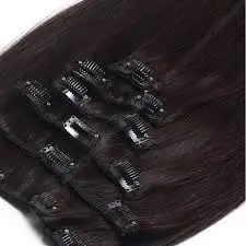 Двойной без повреждения кутикулы на клипе 100% Вьетнам подвергавшиеся химическому воздействию) клип в наращивание волос для женщин из натуральных продажи