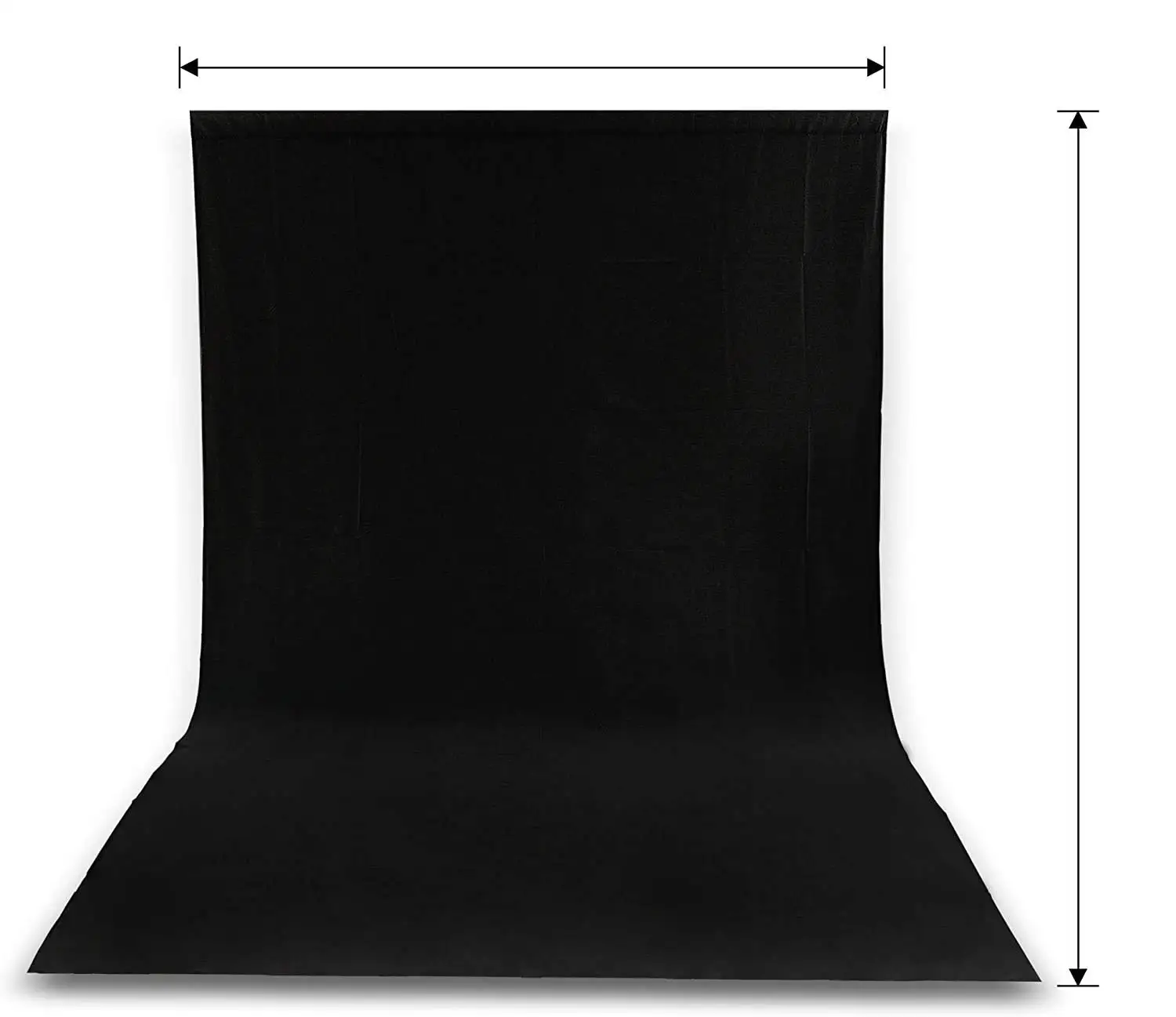 Black Professional Backdrop for Background Photography Background Stand for Photo Light Studio Accurate Size 6 x 9 Feet
