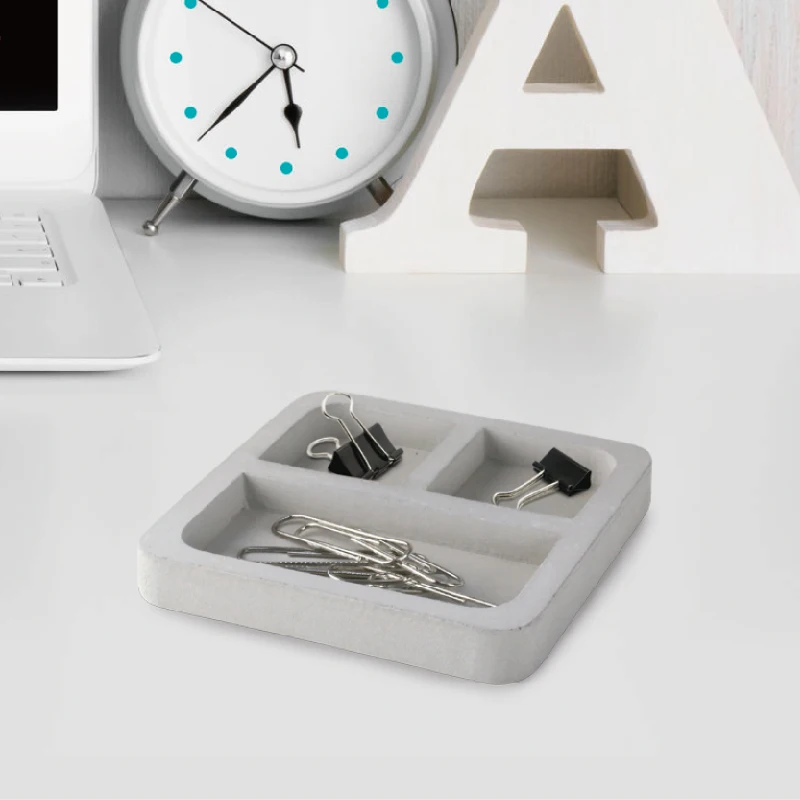 Make you own unique cement concrete desktop organizer