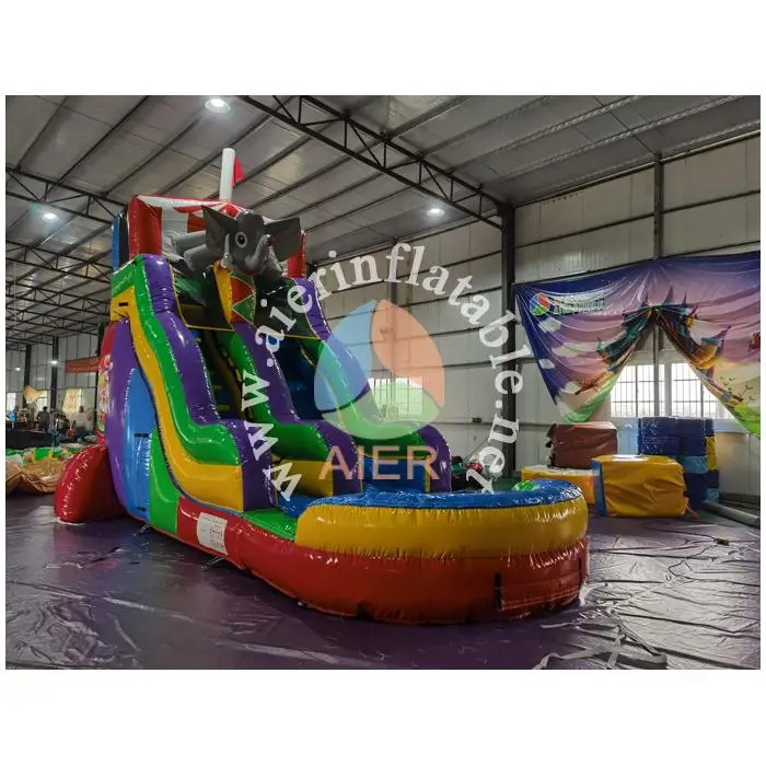 Customized Theme Big Inflatable Water Slide Inflatable Castle Bouncer With Slide For Kids With Low Price