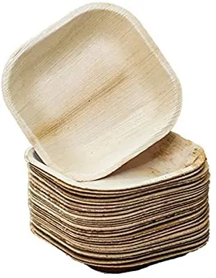 organic disposable Biodegradable areca leaf Plates and Wholesale Palm Leaf Areca bowls spoon