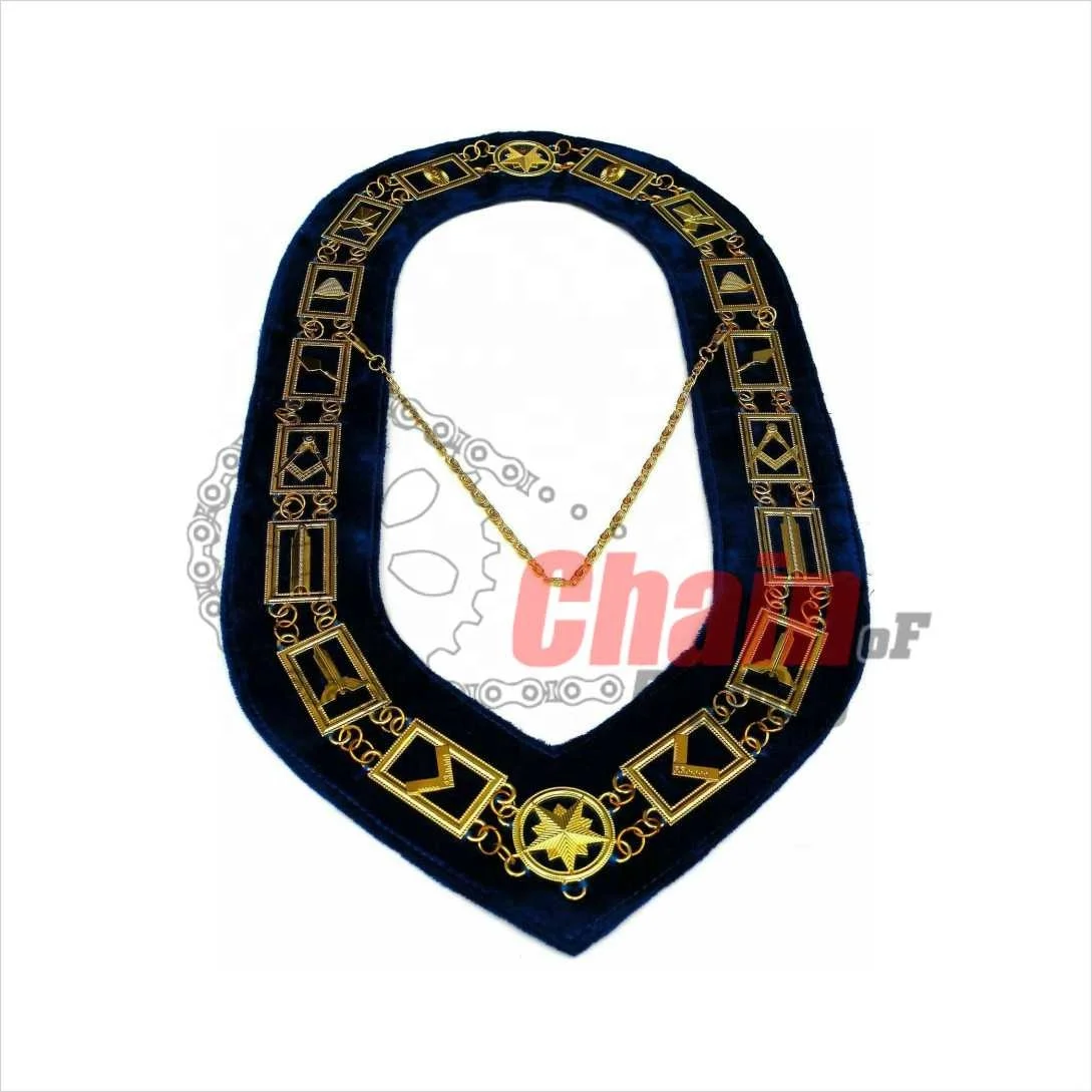 High Quality Masonic Regalia Free Masonry Chain Collar Custom Design Style OEM Per Demand