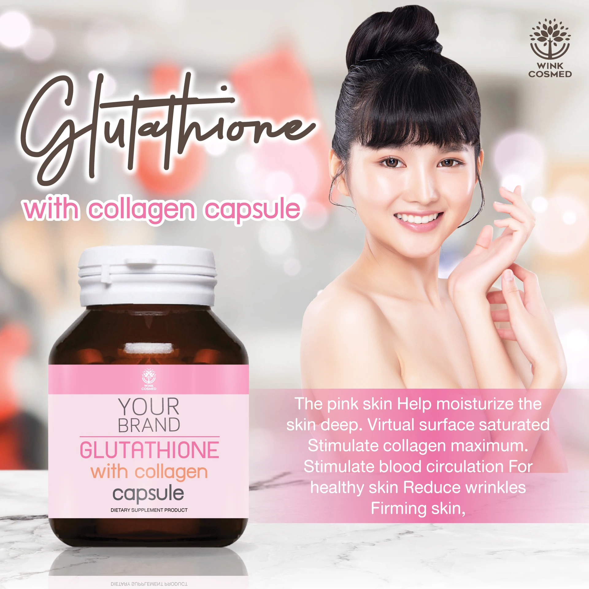 OEM/ODM Gluta With Collagen Capsule/ youthful/ healthy