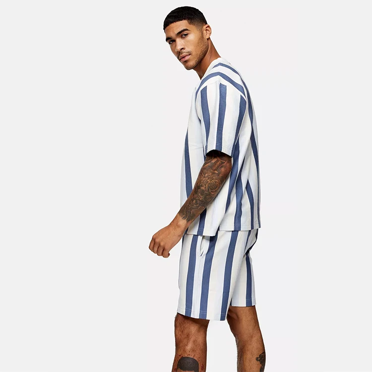 
Factory Price 100% Cotton Stripe Crop Top T Shirt Men Cotton Wholesale 