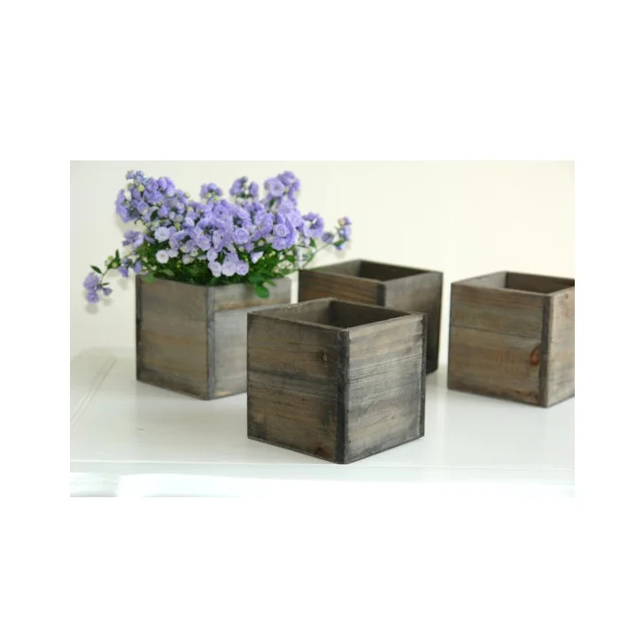 Деревянный горшок вазы для лампочек с цельной деревянной подставкой цветочные горшки ваза гидропоники дома декоративная