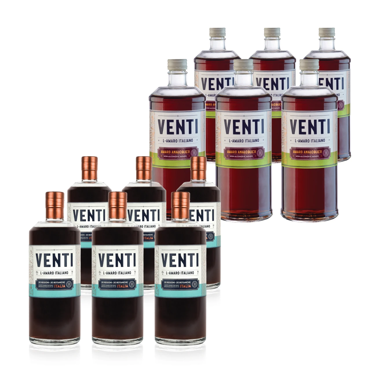 Top quality Made in Italy Bitter Liqueur VENTI combo for cocktail bars