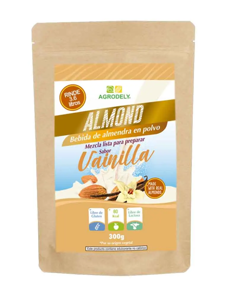 Натуральный и ванильный вкус, порошок миндаля, 1 кг, порошок миндаля Agrodely, напиток из миндаля