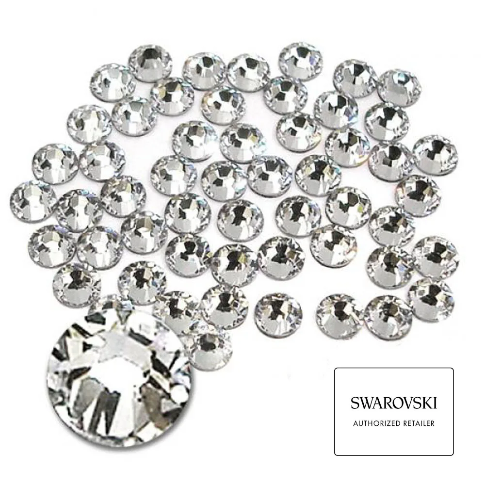 
 100% оригинальные элементы SWAROVSKI, кристально чистые оптом, стразы с плоской задней поверхностью без горячей фиксации  