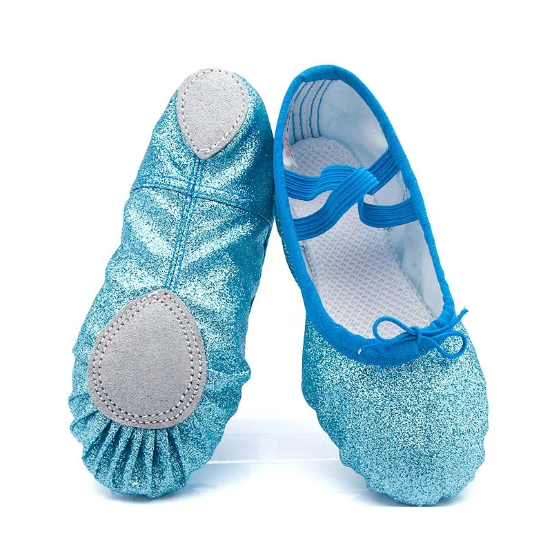 wholesale Ballet Shoes For Girls Soft Sole Flat Yoga Slippers Blue Pink Dancing Shoes Children Women Ballet Dance Shoes