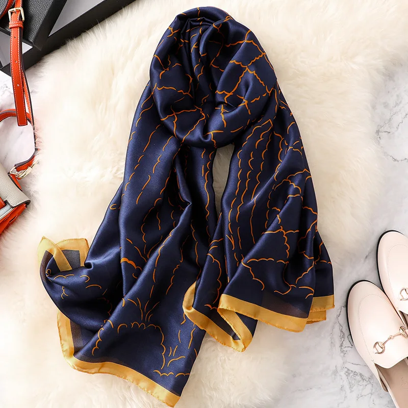 Flower Cotton Linen Scarf with Tassel Gold Muslim Women Scarf Hijab Custom Size Ladies Beautiful Scarfs Customized Color Spring
